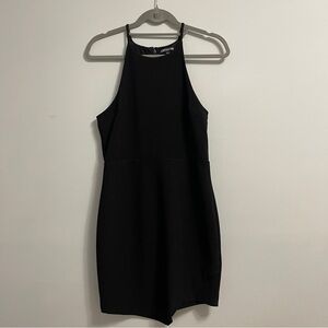 Express Black Women's Dress Mini Asymmetrical Skirt Bodycon